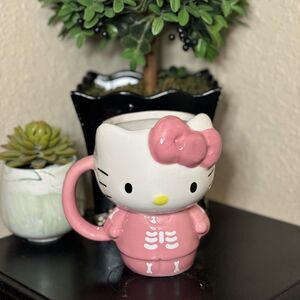 NEW Hello Kitty Pink Skeleton Mug